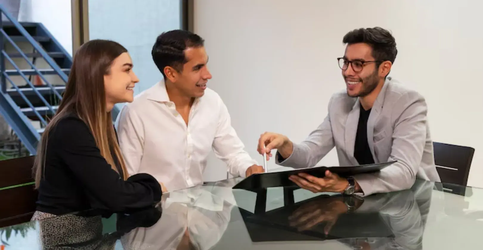 a health insurance advisor guiding a married couple